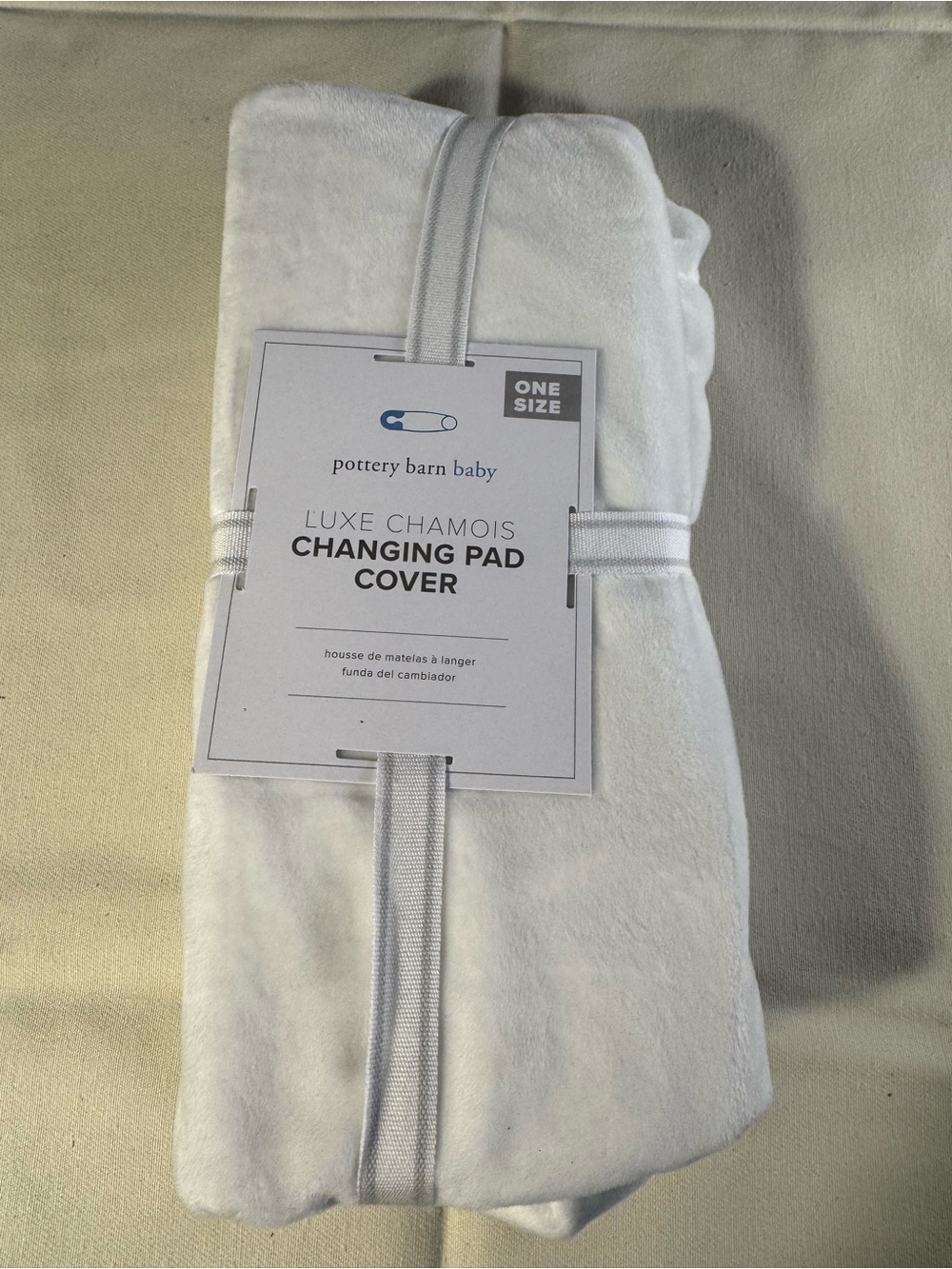 Pottery Barn Baby Luxe Chamois Changing Pad Cover - White